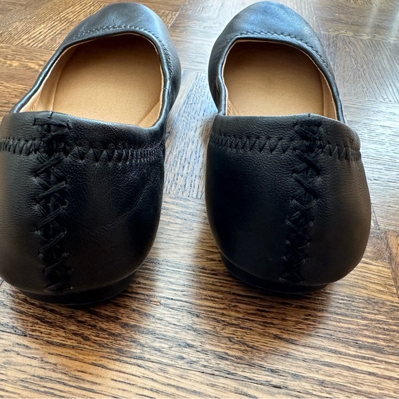 Lucky brand “Emmie” black leather ballerina flats women’s size 5.5 M - Picture 5 of 9